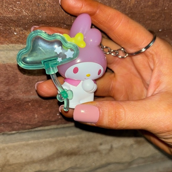 Cute Pink and White MyMelody Sanrio Character Keychain - Picture 2 of 7